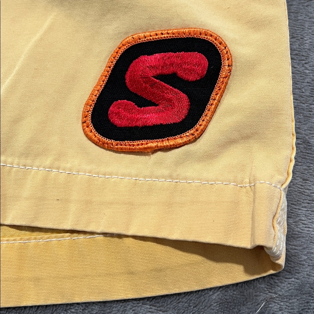 Vintage STUSSY Men's Yellow Swim Shorts MADE IN USA 🇺🇸 - Picture 2 of 13